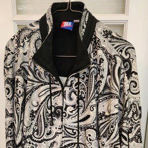 Tail Black/White Polartec 100% Micro Poly Polar Fleece Jacket Medium NWT